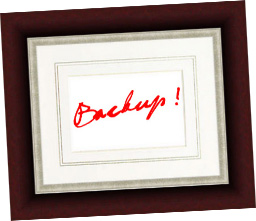 Backup discs picture frame